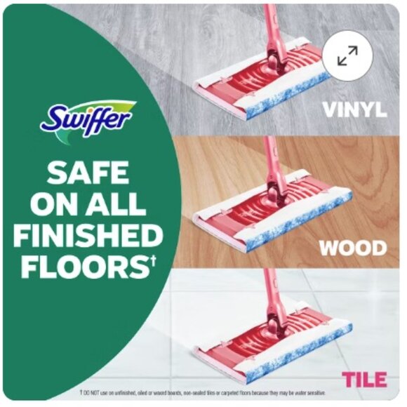 Wicked PINK Swiffer Unscented Sweep + Mop Deluxe Floor Cleaners SHIPS FAST - Picture 8 of 9